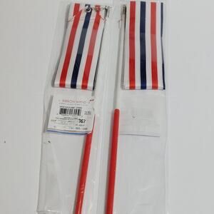 2‑Pack Red/White/Blue Ribbon Wands – 4 Ft Patriotic Streamers - NIP